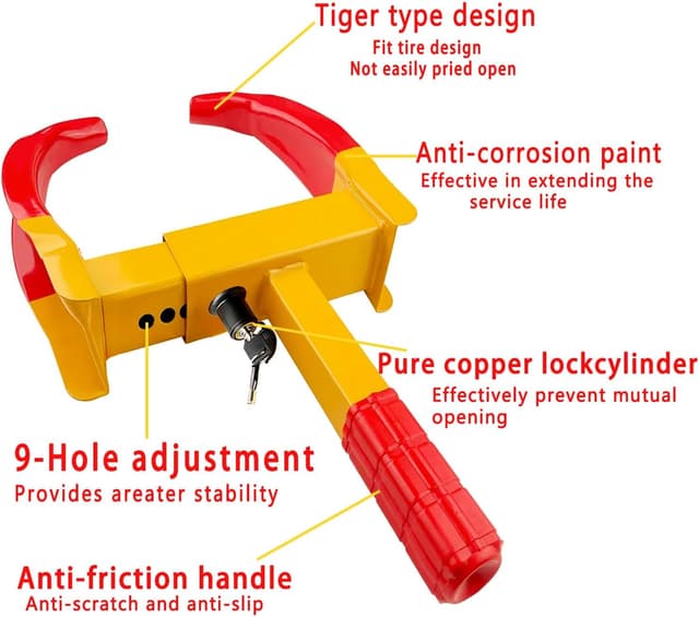 Thumbnail 2 de KEELYY Wegfahrsperre Radkralle 2 Schlüssel