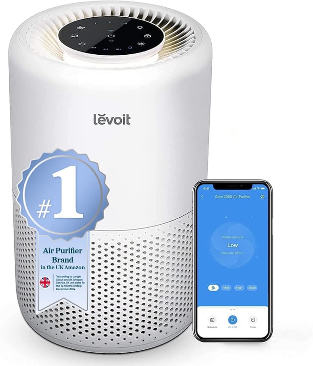 Detalle de LEVOIT Core 200S HEPA Air Purifier 64 m²