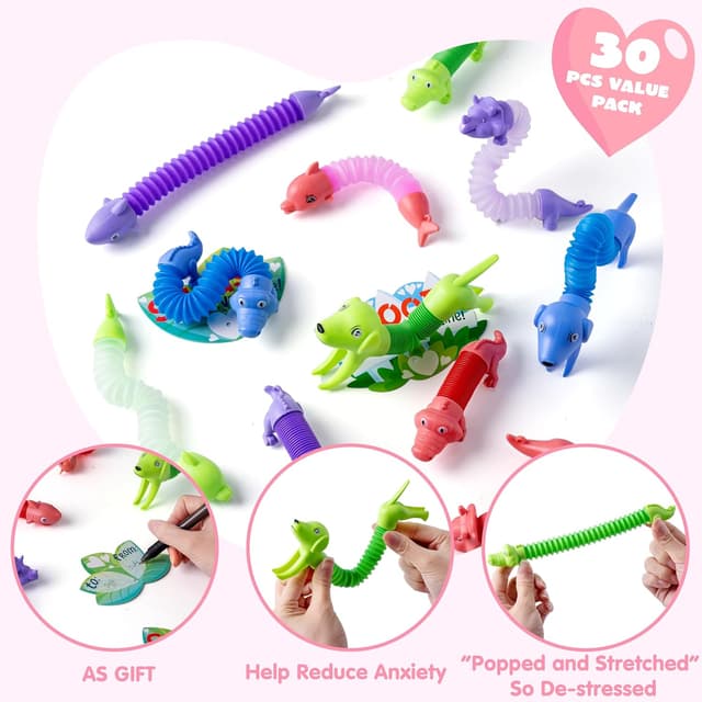 Thumbnail 2 de JOYIN 30 Pack Valentine Pop Tubes