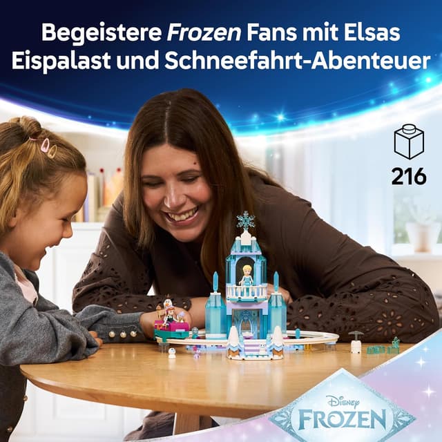 Detalle 2 de LEGO Disney 43281 Elsa Schlittenfahrt um den Eispalast