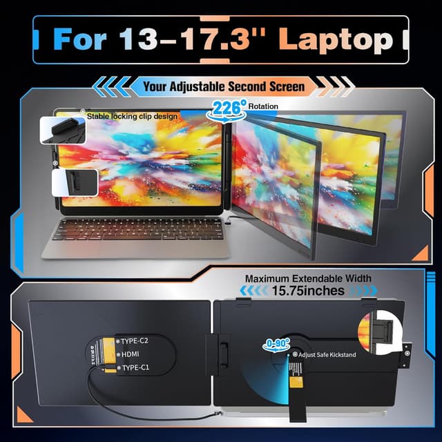 Thumbnail 6 de Miesebe 14" Laptop Screen Extender 1080p