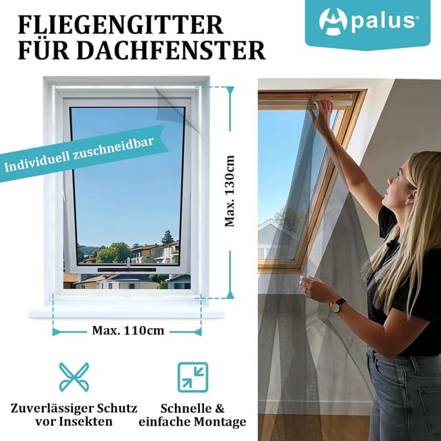 Detalle 1 de Apalus Dachfenster Fliegengitter 110×130