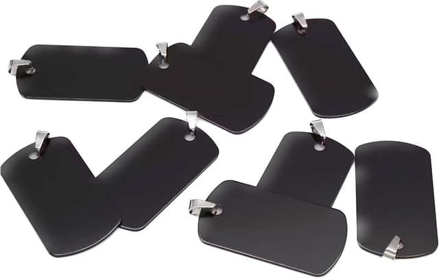 Detalle de NanTun Rectangle Aluminum Dog Tags 46mm x 25mm