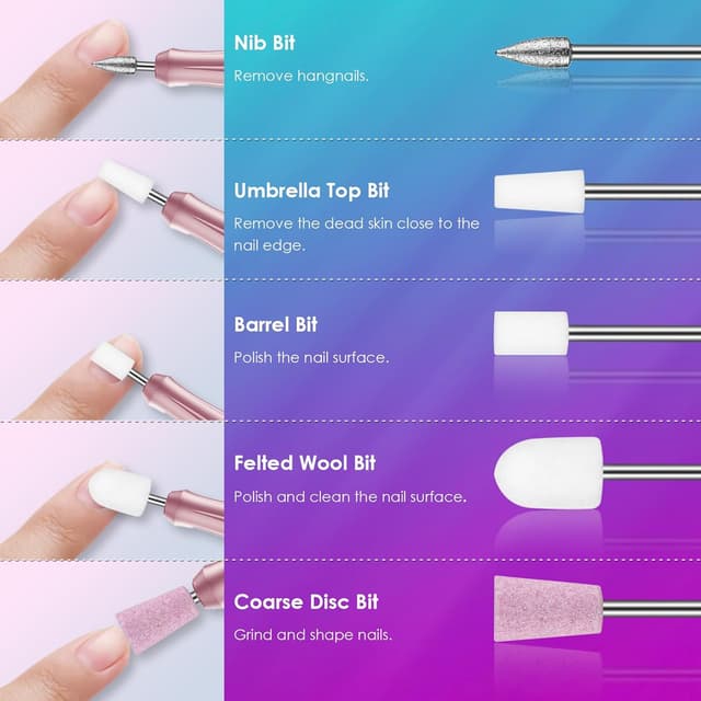 Detalle 2 de 26-teiliges Nagelfräser Bits Set 3/32 Zoll