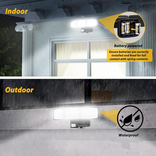 Thumbnail 4 de AIXPI Battery Powered Outdoor Security Light 240 LED
