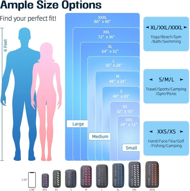 Thumbnail 5 de BAGAIL Microfibre Travel Towel 100x200 cm