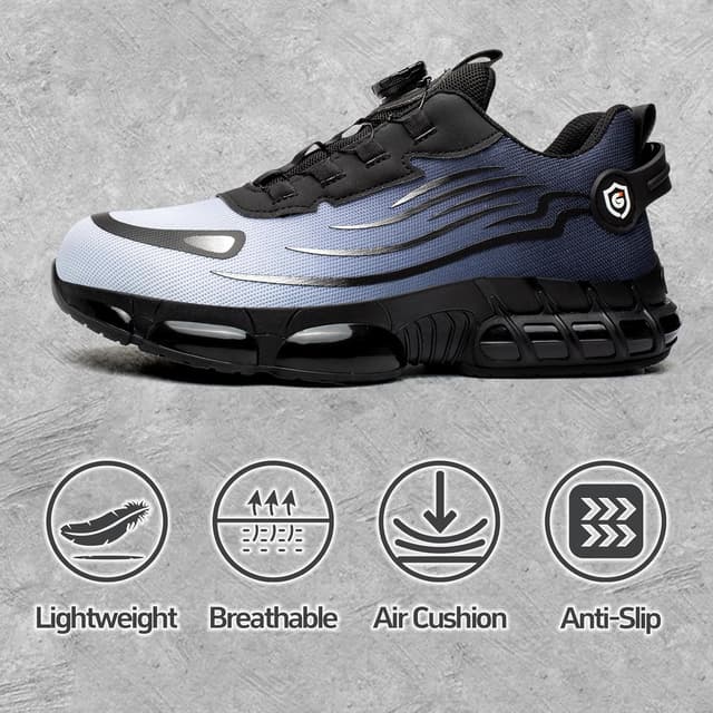 Detalle de Gugifcto scarpe antinfortunistiche con punta in acciaio, antiscivolo e sgancio rapido (taglie 36-48)