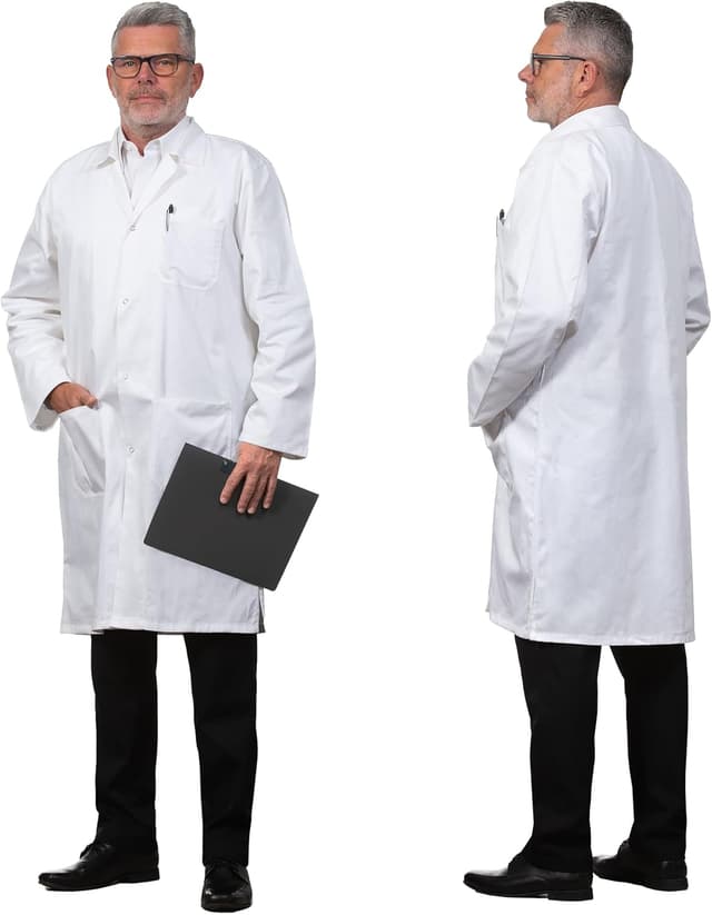 Detalle de ZOLLNER Herren Laborkittel 200 g/m²