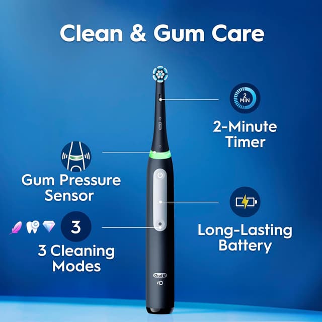 Thumbnail 2 de Oral-B iO 3 Matt Black Electric Toothbrush