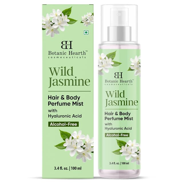 Detalle de Botanic Hearth Jasmine Hair Perfume & Body Mist (Alcohol-Free) — Long-Lasting Hair Deodorizer and Floral Body Scent