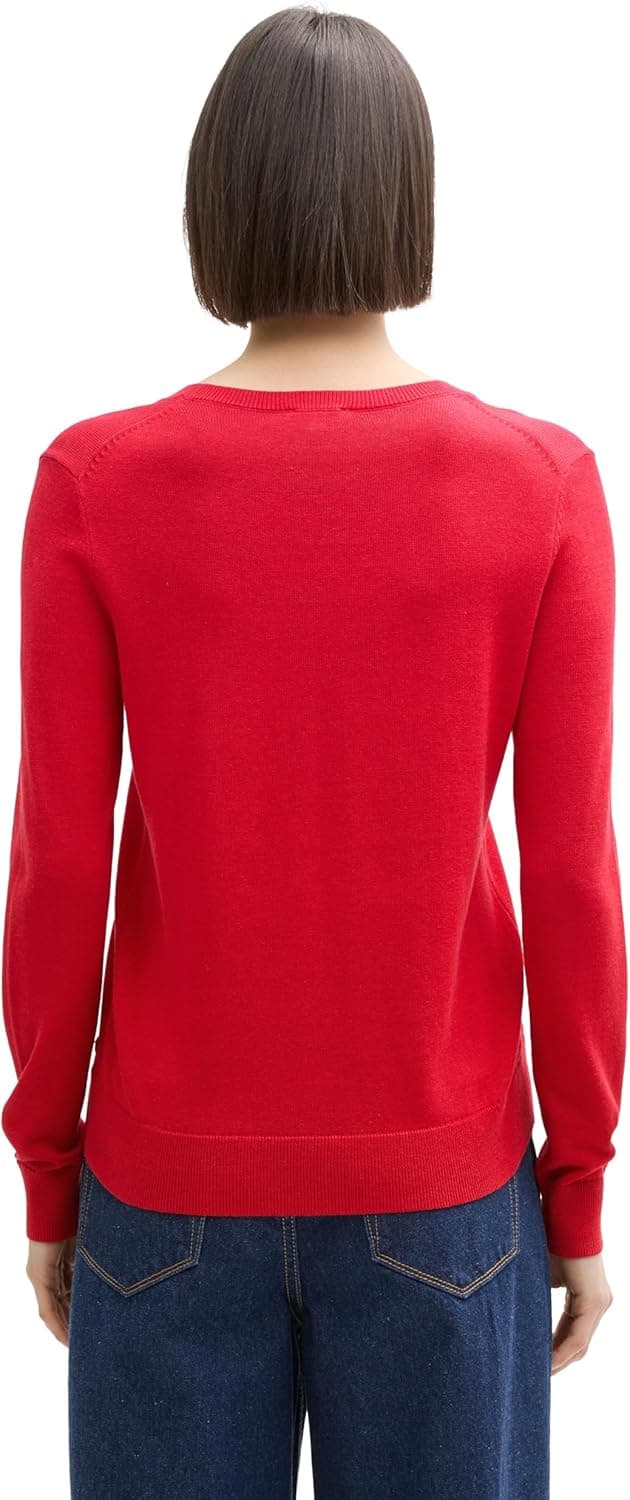 Detalle de TOM TAILOR Pullover da donna a maniche lunghe 1046521