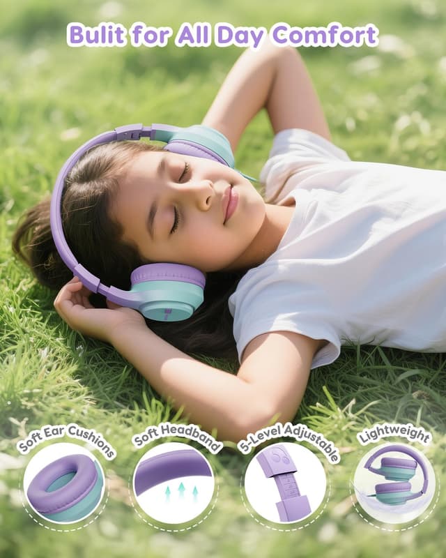Thumbnail 2 de awatrue Kids Headphones 85 dB wired over-ear