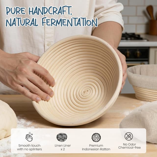 Thumbnail 1 de RORECAY Bread Banneton 9 Inch 🍞