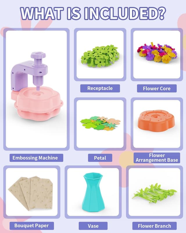 Detalle de BIVBTP Arts and Craft Kits for Kids DIY Flower Bouquet Toys (ages 4–12)