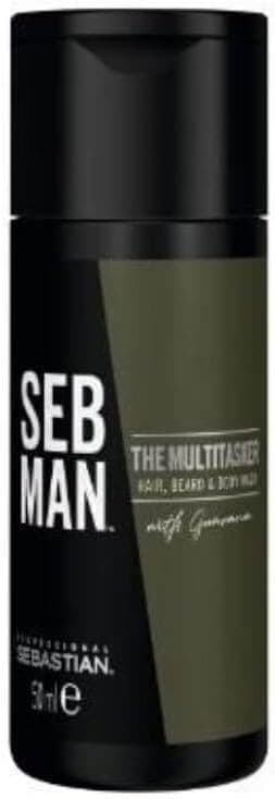 Detalle de Seb Man The Multitasker Shampoo 3 in 1 per capelli, barba e corpo con estratto di guaranà (50 ml)