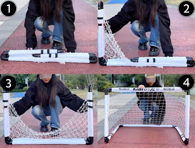 Detalle de KiBiGOAL Kids Portable Foldable Football Goal (Indoor & Outdoor Mini Goal)