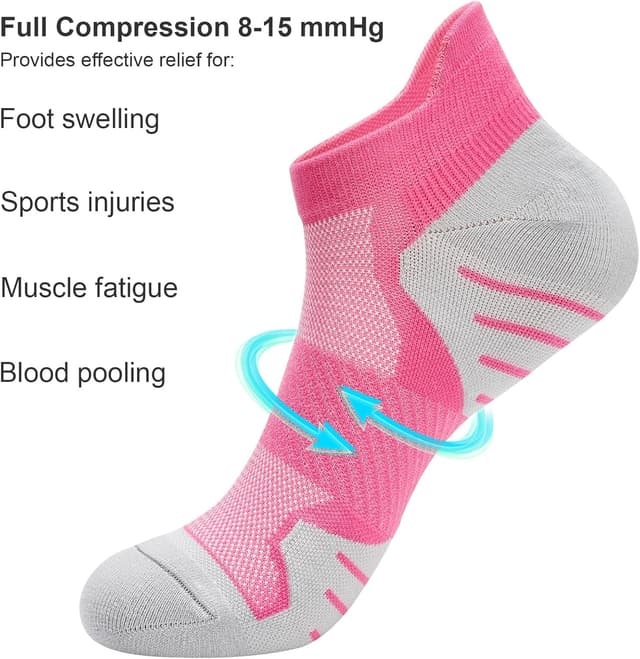 Thumbnail 2 de PAPLUS 6-Pair Ankle Compression Socks for Women