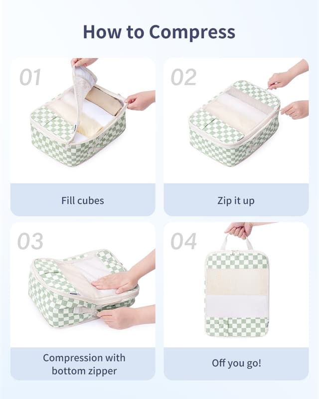 Thumbnail 4 de Narwey 5 Set Compression Packing Cubes 38.5cm