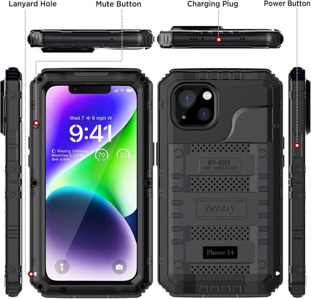 Thumbnail 6 de Beeasy Robust Series iPhone 14 Waterproof Heavy Duty Case (360° armour cover)