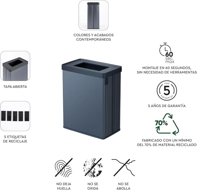 Thumbnail 7 de CURVER Verto Cubo de reciclaje 54L con compartimentos ♻