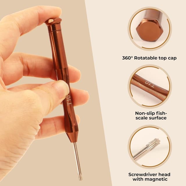 Detalle de MULWARK 8pc Mini Screwdriver Set (Magnetic Torx Precision Kit) for Electronics, Watches & Eyeglasses