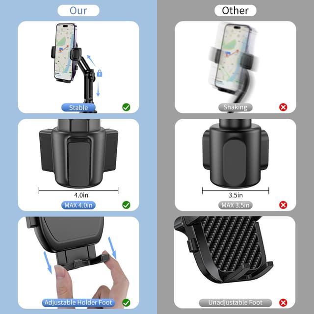 Thumbnail 1 de bokilino Cup Phone Mount for Car Adjustable Neck