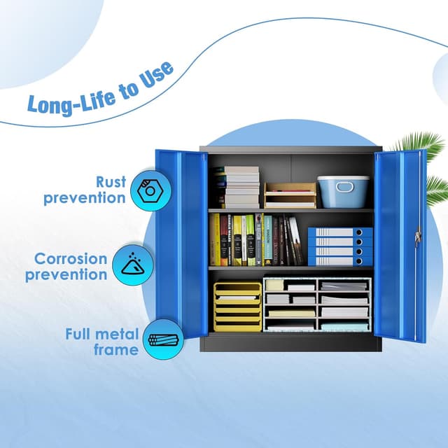 Thumbnail 6 de SUPEER Metal Storage Cabinet with Locking Doors