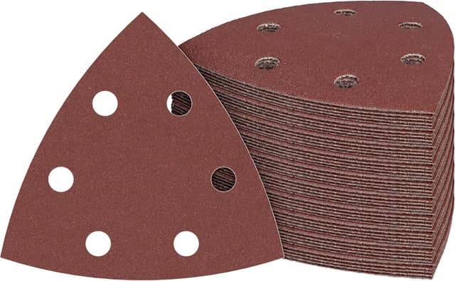 Detalle de Lot de 50 feuilles abrasives Bosch PRO F460 pour outils multifonctions (ponceuse Delta) – 93 x 93 mm