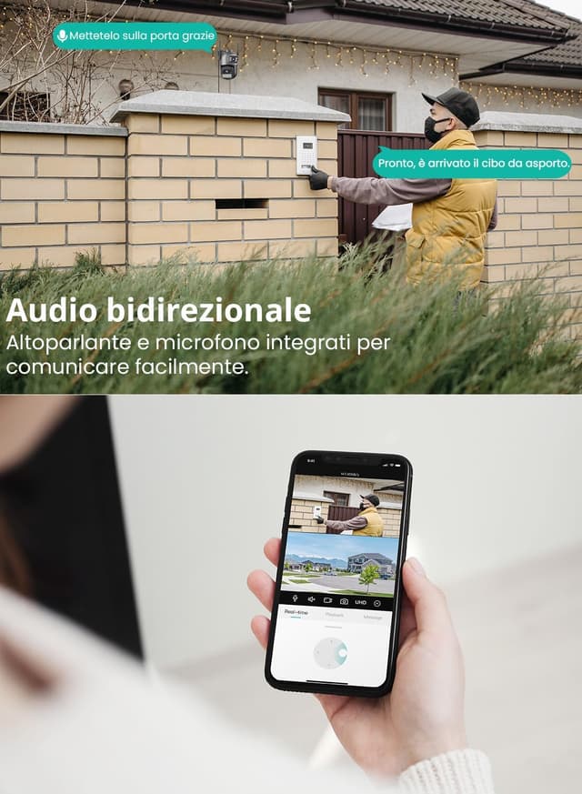 Thumbnail 4 de ANBIUX 2.5K Telecamera Wi‑Fi Esterno 360° PTZ con doppio obiettivo