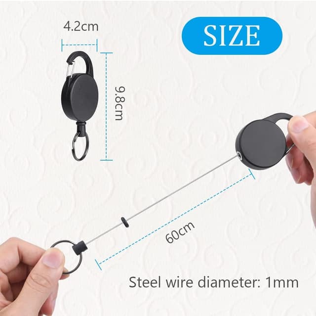 Detalle 2 de Vicloon Llaveros Retráctiles 60 cm 240 g