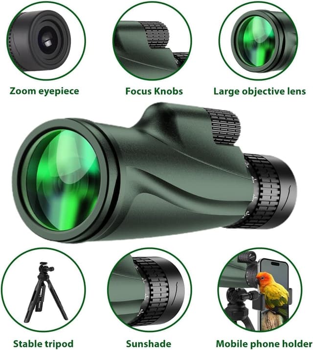 Thumbnail 5 de KTBDING Monocular 80x100 for Bird Watching
