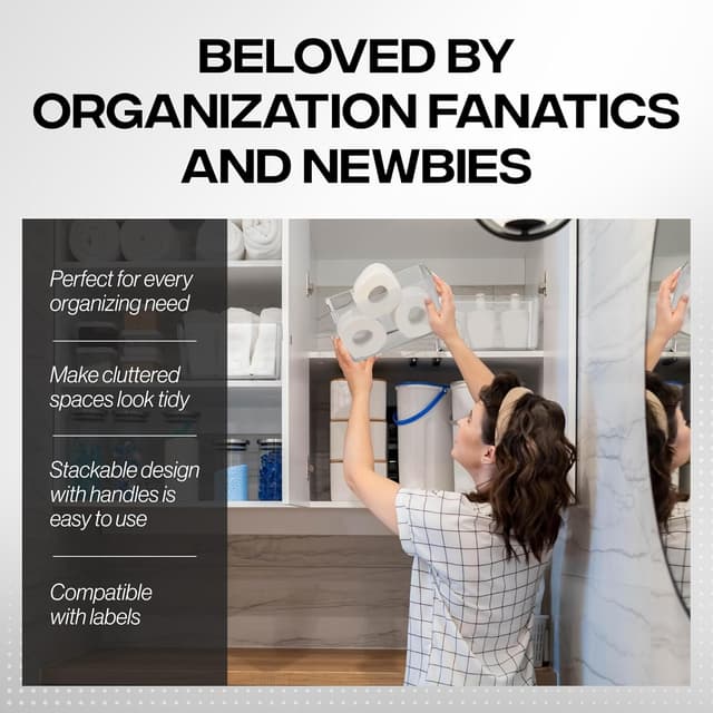 Thumbnail 4 de ClearSpace Clear Plastic Storage Bins – Pantry Organizers ⚙