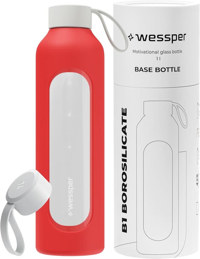 Imagen de Wessper Bouteille à eau 1 Litre verre borosilicaté en OfertitasTOP