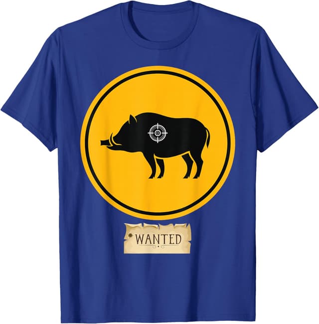 Detalle 1 de Maglietta caccia al cinghiale divertente