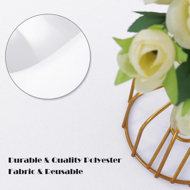 Thumbnail 4 de sancua 6 Pack Round Tablecloth 90 Inch White