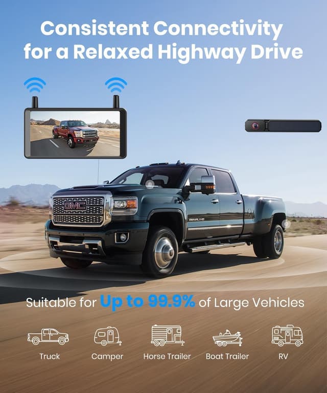 Detalle de AUTO-VOX 6 Inch Solar Backup Camera, 1080P