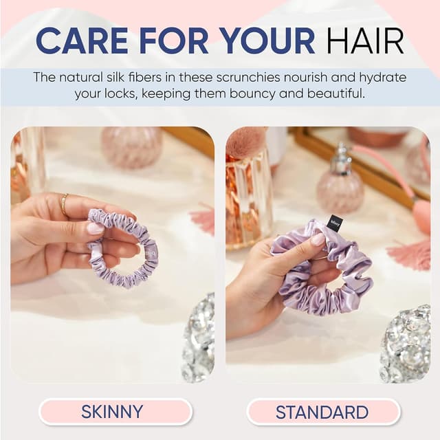 Thumbnail 3 de Blissy Silk Scrunchies 22 Momme Lavender 💇♀