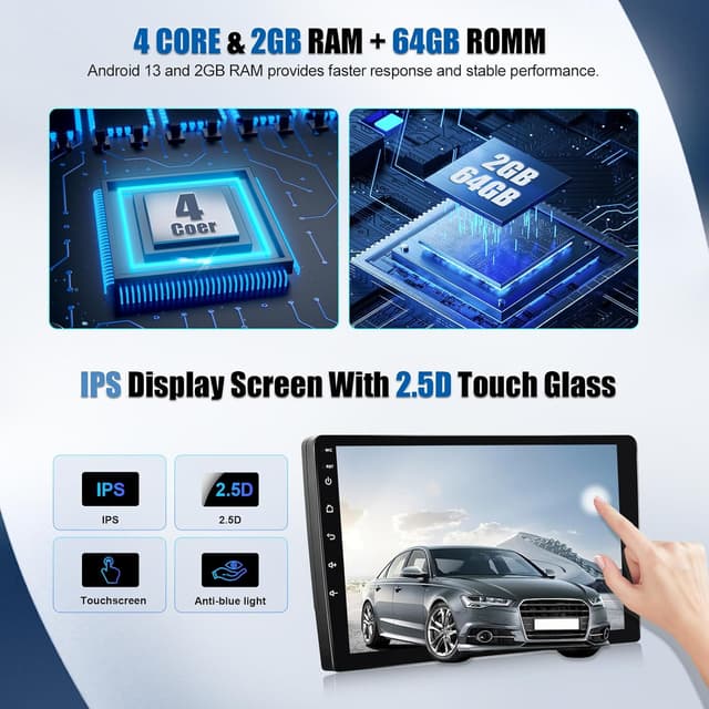 Thumbnail 3 de SIXWIN 2+64G Autoradio Android 13 9 Pollici