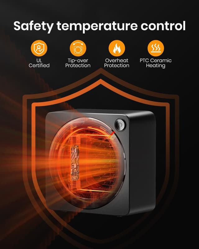 Thumbnail 5 de Gaiatop Mini Heizlüfter 500 W für Raumkomfort