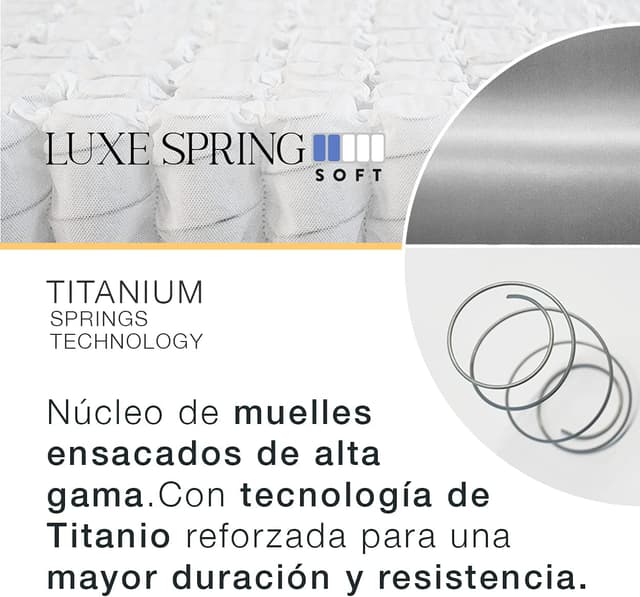 Detalle 2 de Kuo Dream Orsay Spring materasso a molle insacchettate 100x200 cm con visco e tessuto 3D traspirante