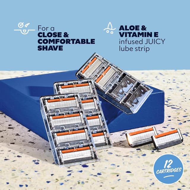 Detalle 2 de Dollar Shave Club 6-Blade Razor Refills (12 Pack) with Stainless Steel Blades