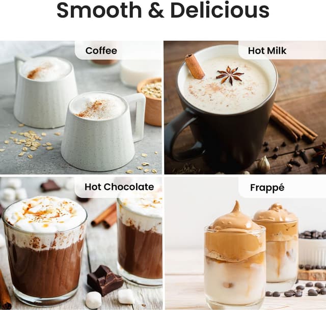 Detalle de Pro Breeze Electric 4-in-1 Automatic Milk Frother (240ml) – Hot & Cold Foam Maker for Latte, Cappuccino & More