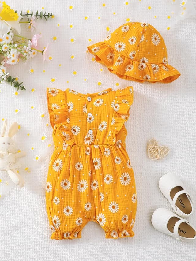 Thumbnail 1 de UUAISSO Neugeborenes Baby Mädchen Overall 0–18 Monate 👶