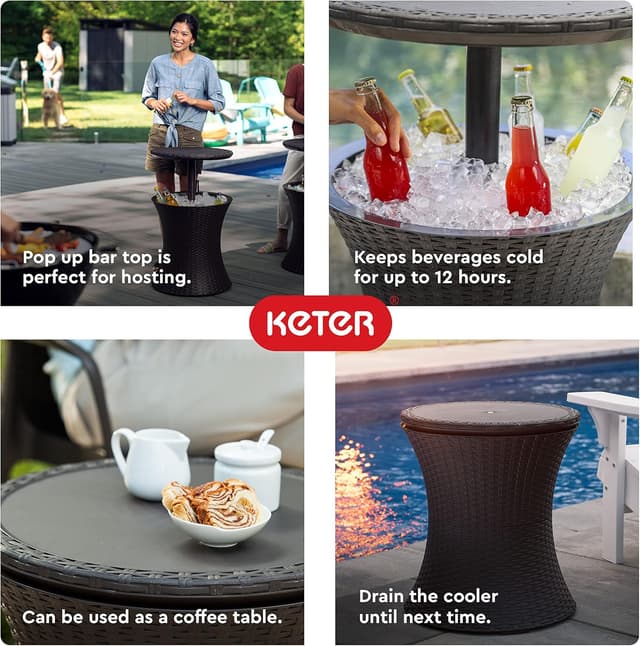 Thumbnail 5 de Keter Pacific Cool Bar Patio Table, 7.5 Gal