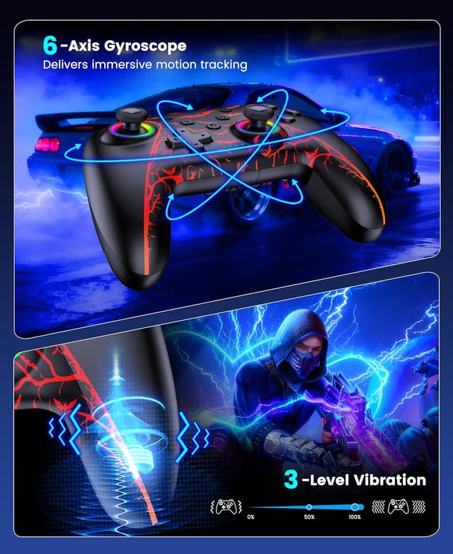Thumbnail 4 de Fanxieast Stylish Wireless Bluetooth Switch 2 controller 1000mAh