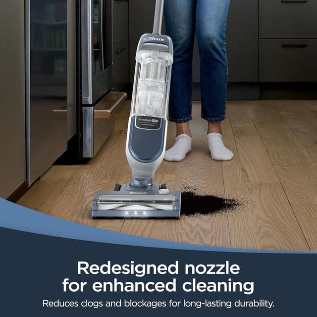 Detalle de Shark Freestyle Max Cordless Upright Vacuum SV2002 (Nordic Blue) — Lightweight Multi-Surface Cleaner