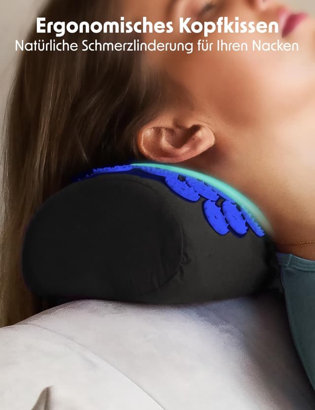 Detalle de LifeGoods Akupressurmatte mit Kissen – Akkupressmatte für Rücken & Nacken