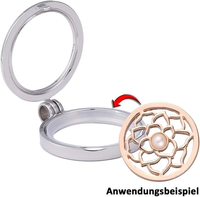 Thumbnail 1 de Morella Coin Pendentif 33 mm argent noir