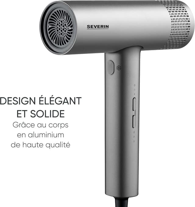Detalle de SEVERIN HT 0171 — sèche-cheveux 2 000 W BLDC avec technologie ionique et accessoires magnétiques