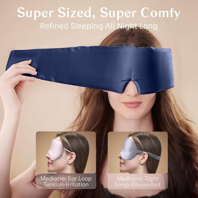 Detalle de Silk sleep mask 100% mulberry silk large